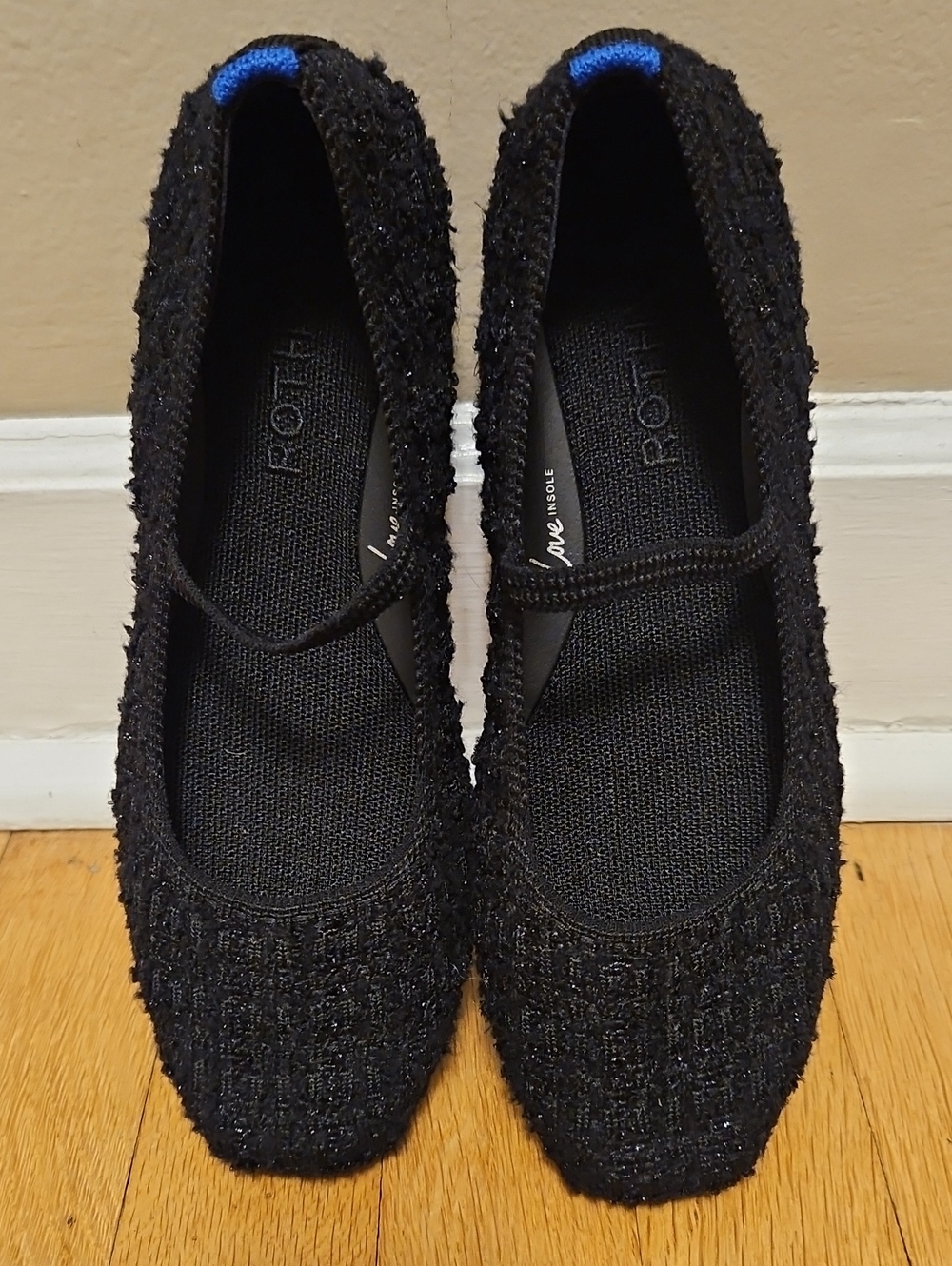 Rothy's The Max Square Mary Jane In Black Boucle